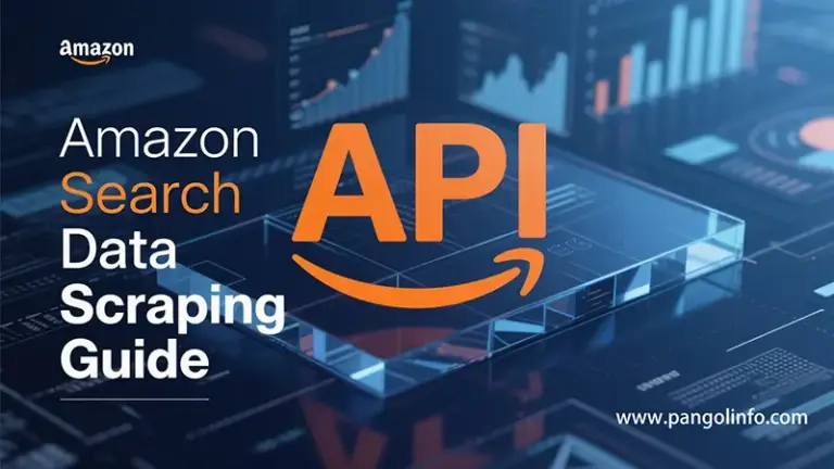Amazon搜索数据采集完整指南封面，展示亚马逊关键词搜索API工具的专业技术特性，包含98%广告位采集率和10秒响应时间等核心指标