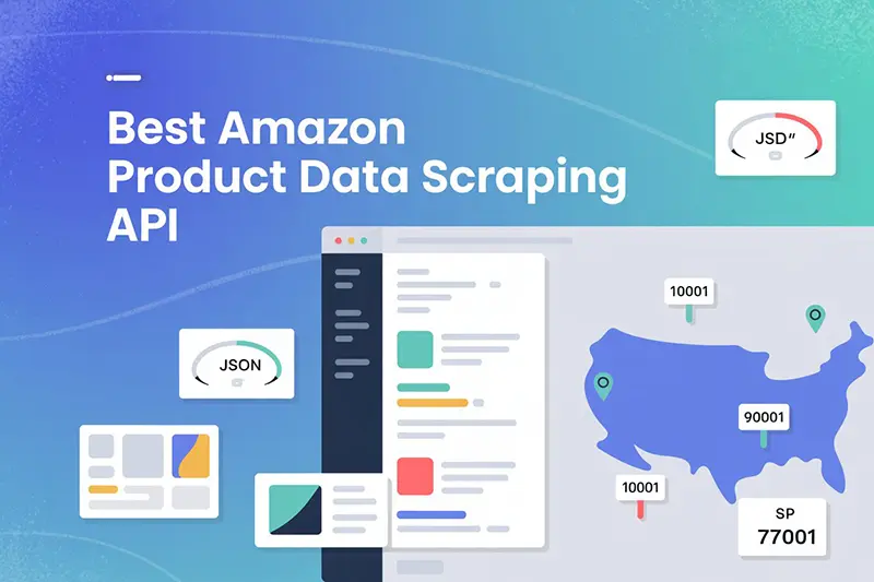 展示最佳亚马逊产品数据采集API亚马逊产品页、ZIP 定价与 SP 广告情报的仪表盘封面