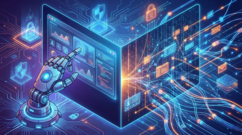 舆情、社媒及增长领域的自动化技术博弈:RPA与网络爬虫的深度差异与架构选型报告 1 RPA与网络爬虫技术对比架构图,RPA机械臂模拟操作与网络爬虫数据流采集的对比示意图