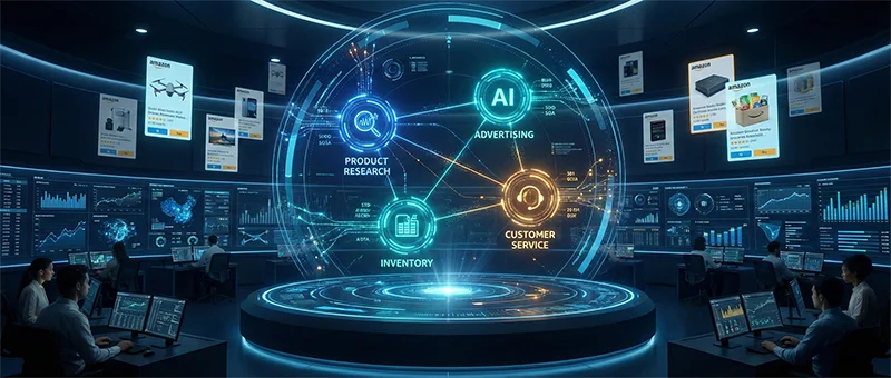 亚马逊运营智能体搭建:多智能体协同运营全景架构示意图