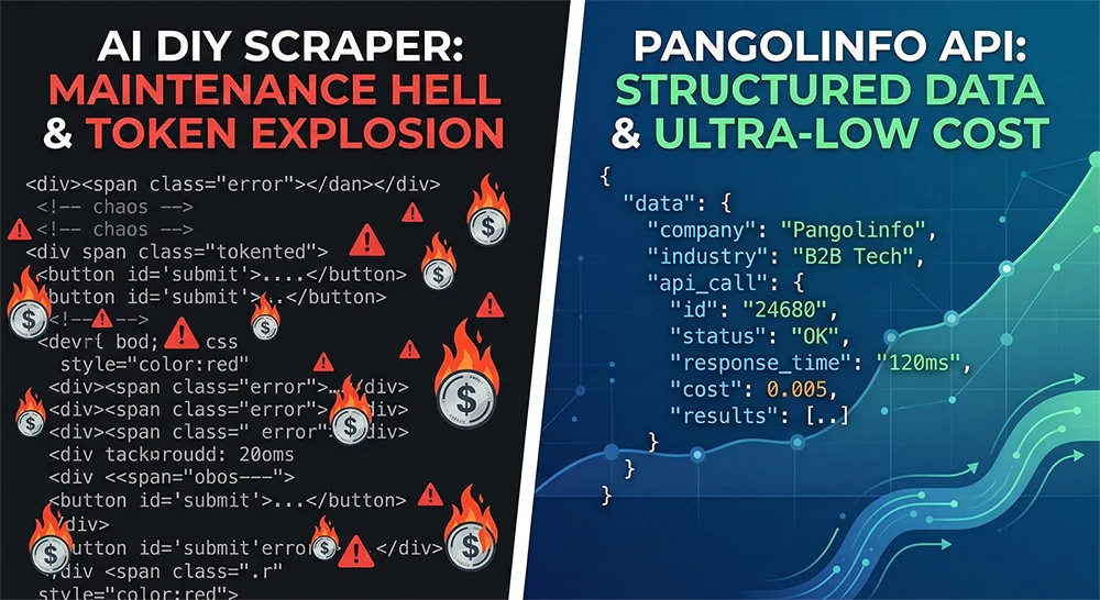 AI Agent 跨境电商自动化对比：手写爬虫痛点 vs Pangolinfo API 结构化数据优势